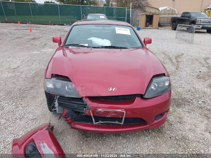 2005 Hyundai Tiburon Gs VIN: KMHHM65D85U182662 Lot: 40834108