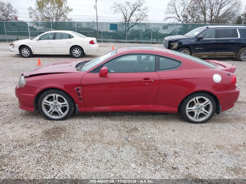 2005 Hyundai Tiburon Gs VIN: KMHHM65D85U182662 Lot: 40834108