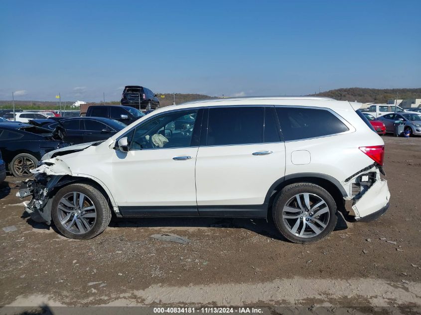 2017 Honda Pilot Elite VIN: 5FNYF6H01HB050346 Lot: 40834181