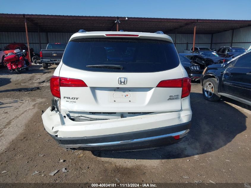 2017 Honda Pilot Elite VIN: 5FNYF6H01HB050346 Lot: 40834181