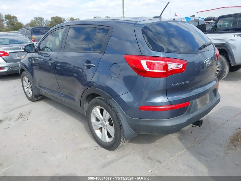 2013 Kia Sportage Lx VIN: KNDPB3A2XD7438919 Lot: 40834577