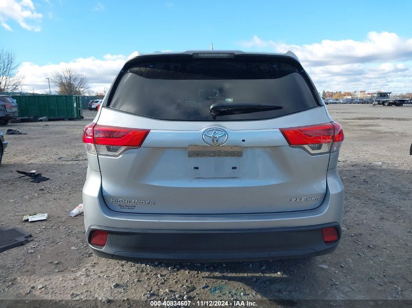 2019 Toyota Highlander Xle VIN: 5TDJZRFH0KS584203 Lot: 40834607