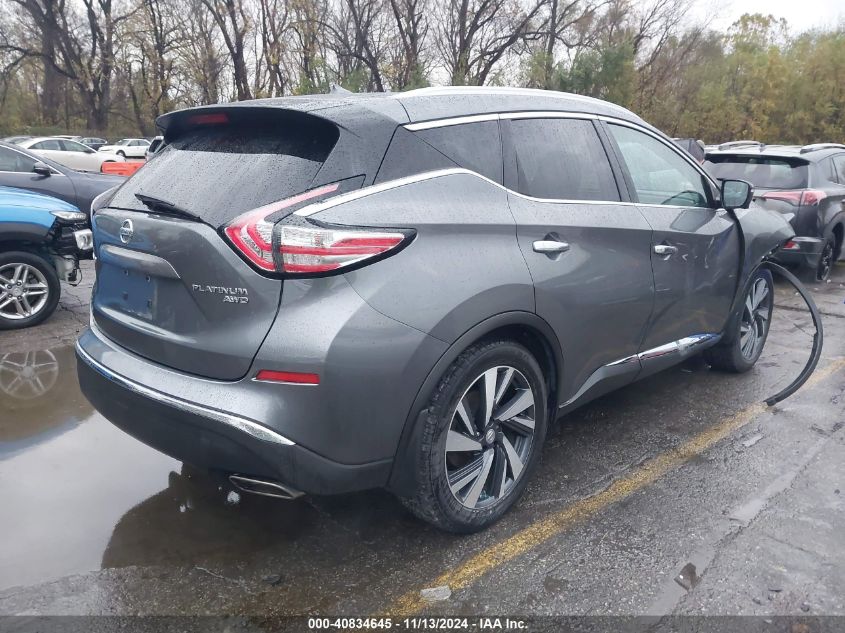 2015 Nissan Murano Platinum VIN: 5N1AZ2MH9FN291949 Lot: 40834645