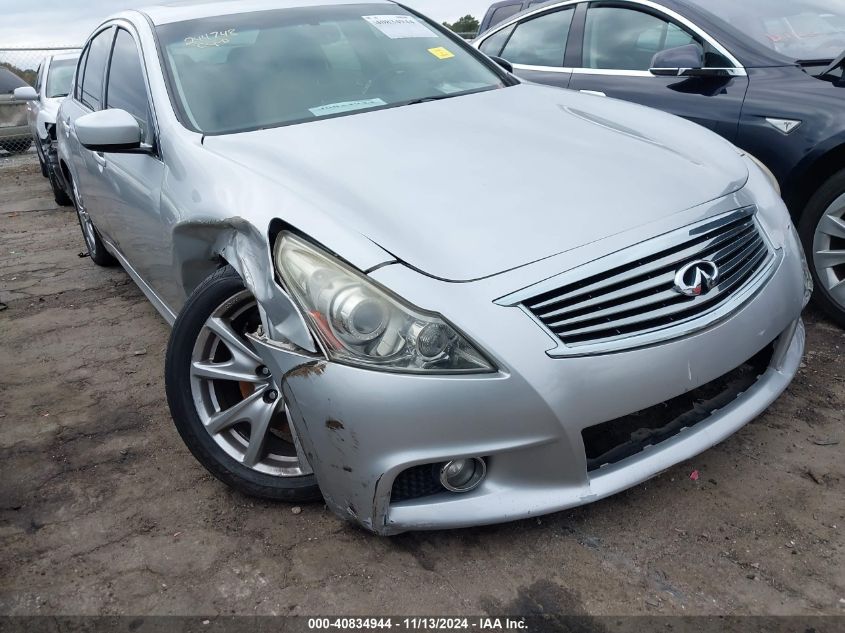 2012 Infiniti G37X VIN: JN1CV6AR7CM672264 Lot: 40834944