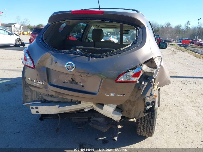 2012 Nissan Murano Le VIN: JN8AZ1MW4CW228491 Lot: 40834946