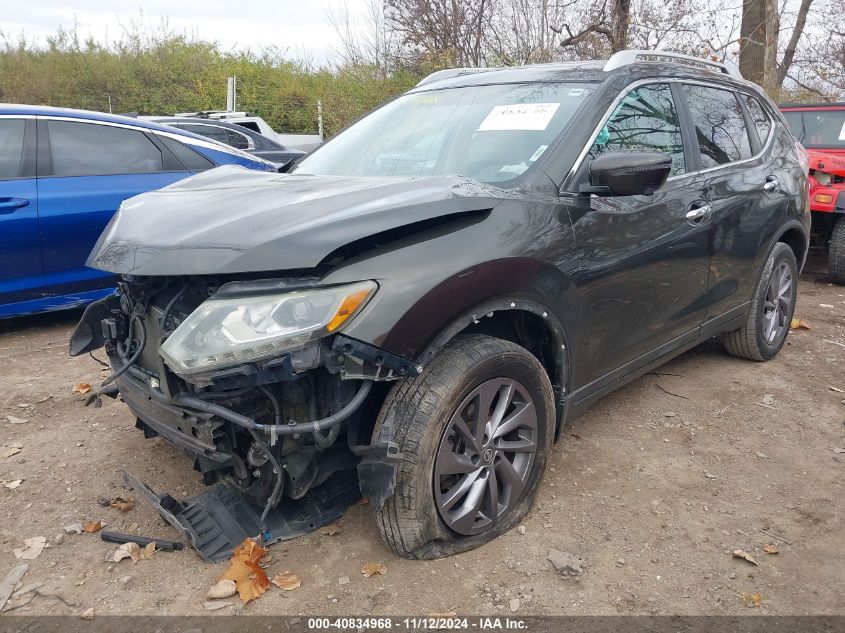 2016 Nissan Rogue Sl VIN: 5N1AT2MV9GC757626 Lot: 40834968