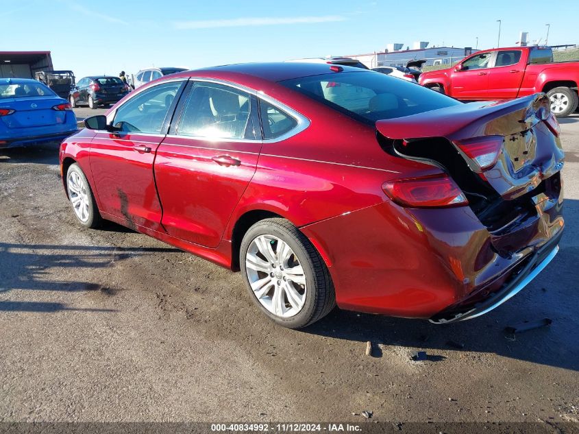 2015 Chrysler 200 Limited VIN: 1C3CCCAB3FN546751 Lot: 40834992