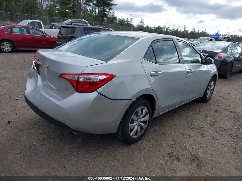 VIN 2T1BURHEXFC475123 2015 Toyota Corolla, LE no.4