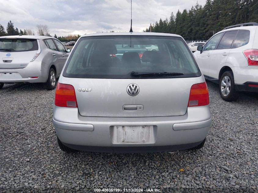 2003 Volkswagen Golf Gls 2.0L VIN: 9BWGK61J634043490 Lot: 40835199