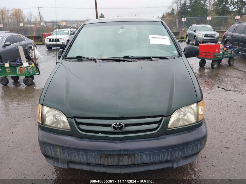 2001 Toyota Sienna Ce VIN: 4T3ZF19C31U383020 Lot: 40835361