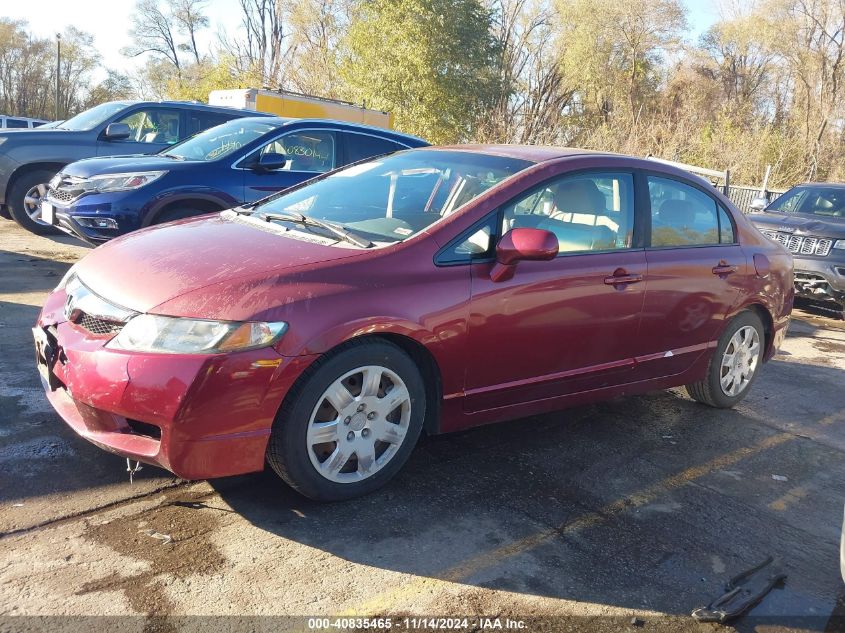 2009 Honda Civic Lx VIN: 19XFA16589E029704 Lot: 40835465