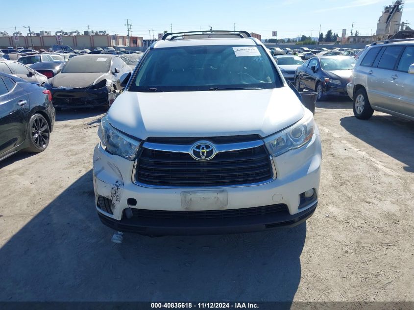 2016 Toyota Highlander Xle V6 VIN: 5TDKKRFH5GS130240 Lot: 40835618