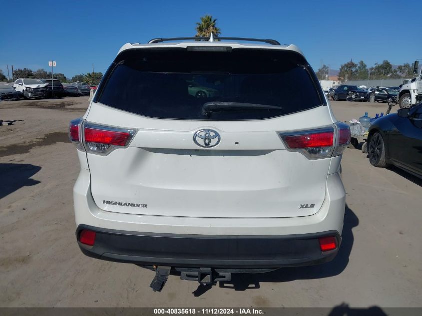 2016 Toyota Highlander Xle V6 VIN: 5TDKKRFH5GS130240 Lot: 40835618