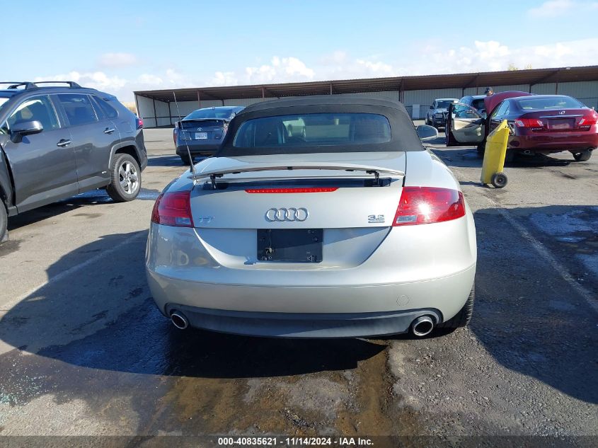 2008 Audi Tt 3.2 VIN: TRURD38J081001882 Lot: 40835621