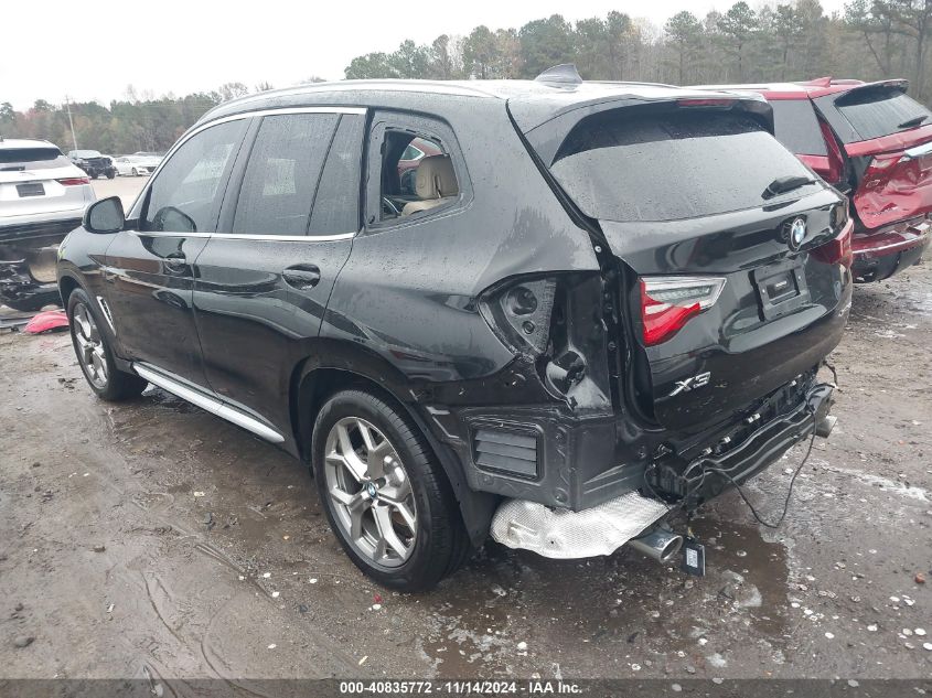 VIN 5UXTY5C09M9F25818 2021 BMW X3, Xdrive30I no.3