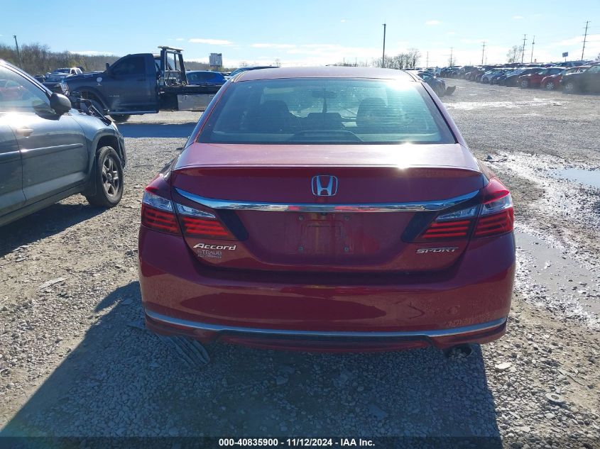 2016 Honda Accord Sport VIN: 1HGCR2F56GA025427 Lot: 40835900