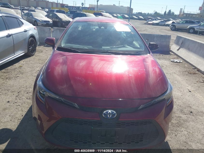 2022 Toyota Corolla Hybrid Le VIN: JTDEAMDE2NJ057589 Lot: 40835989