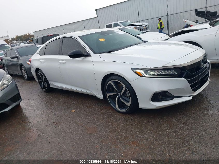 2021 Honda Accord Sport 2.0T VIN: 1HGCV2F31MA004023 Lot: 40835999