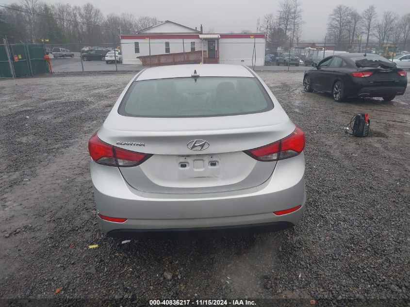 2016 Hyundai Elantra Value Edition VIN: 5NPDH4AE0GH736560 Lot: 40836217