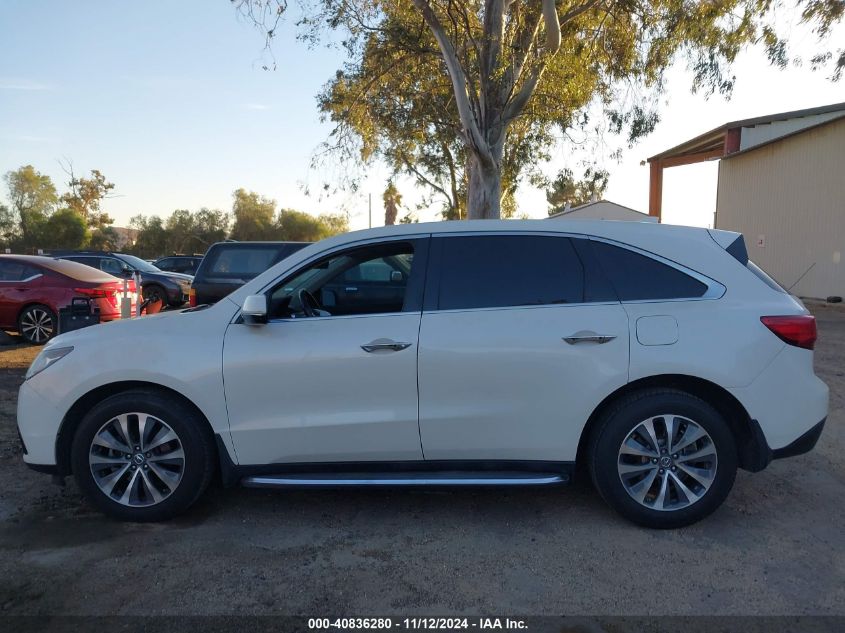 2016 Acura Mdx Technology Acurawatch Plus Packages/Technology Package VIN: 5FRYD3H45GB007018 Lot: 40836280