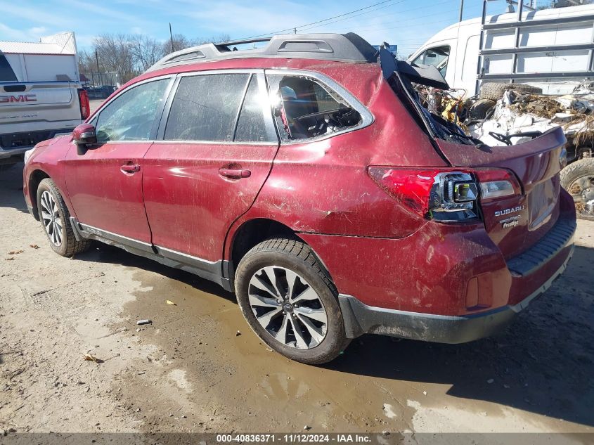 2017 Subaru Outback 2.5I Limited VIN: 4S4BSANC4H3341077 Lot: 40836371