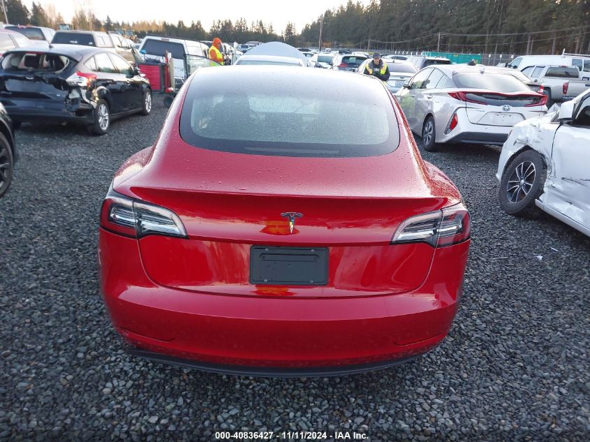 2021 Tesla Model 3 Standard Range Plus Rear-Wheel Drive VIN: 5YJ3E1EA8MF088244 Lot: 40836427