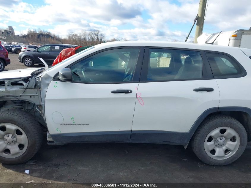 2016 Jeep Cherokee Sport VIN: 1C4PJMAB1GW314847 Lot: 40836581