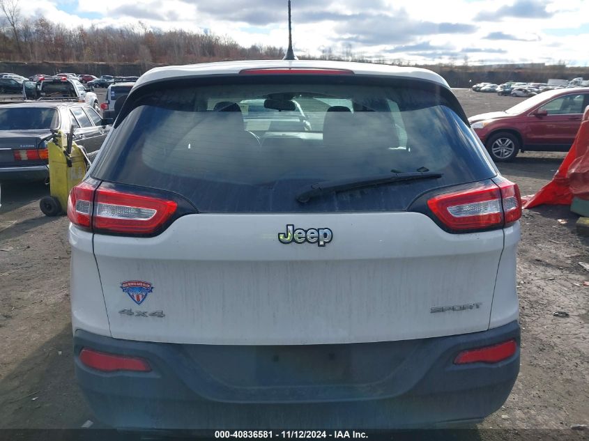 2016 Jeep Cherokee Sport VIN: 1C4PJMAB1GW314847 Lot: 40836581