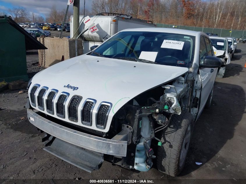 2016 Jeep Cherokee Sport VIN: 1C4PJMAB1GW314847 Lot: 40836581