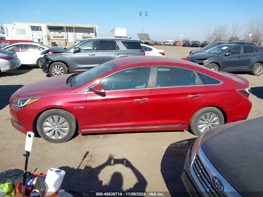 2016 Hyundai Sonata Hybrid Se VIN: KMHE24L16GA015209 Lot: 40836714