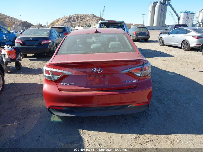 2016 Hyundai Sonata Hybrid Se VIN: KMHE24L16GA015209 Lot: 40836714