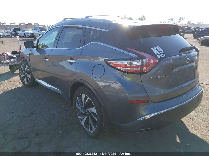 2015 Nissan Murano Platinum VIN: 5N1AZ2MH4FN252993 Lot: 40836742