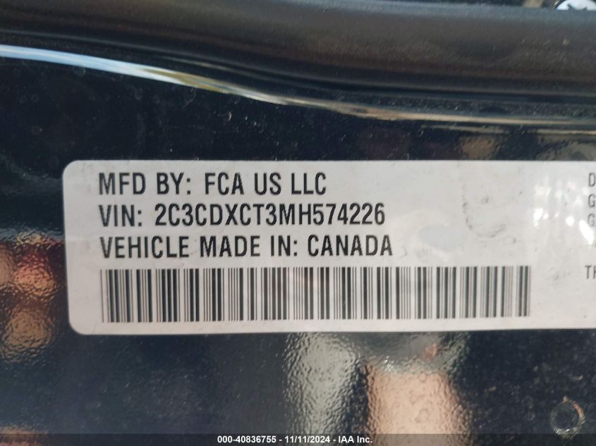 2021 DODGE CHARGER R/T RWD - 2C3CDXCT3MH574226