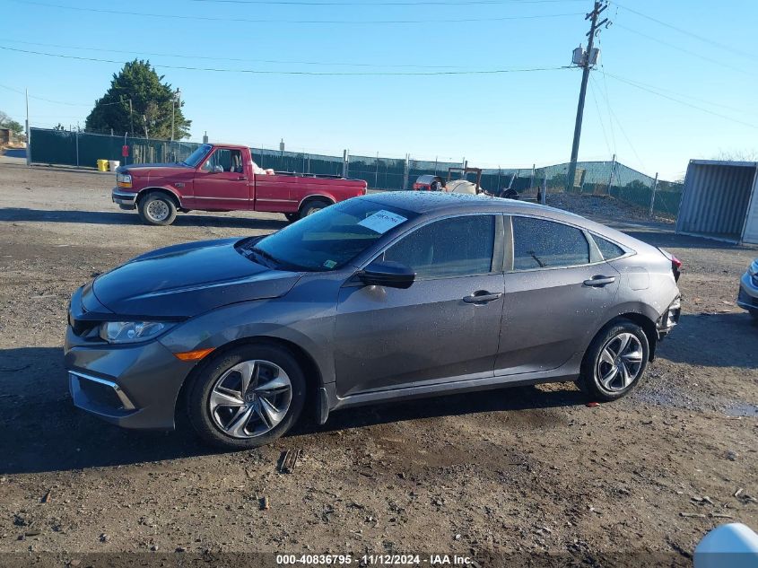 2020 Honda Civic Lx VIN: 19XFC2F66LE001402 Lot: 40836795