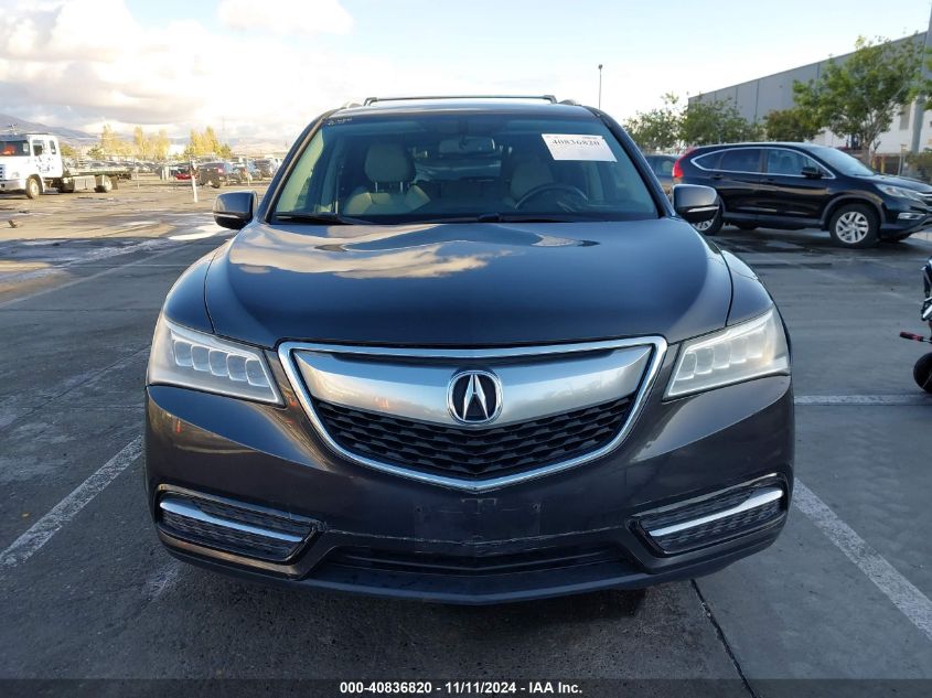 2014 Acura Mdx VIN: 5FRYD3H25EB006723 Lot: 40836820