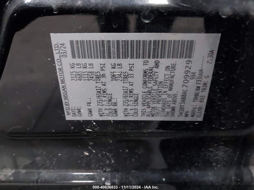 2024 NISSAN ROGUE S INTELLIGENT AWD - 5N1BT3AB8RC709929