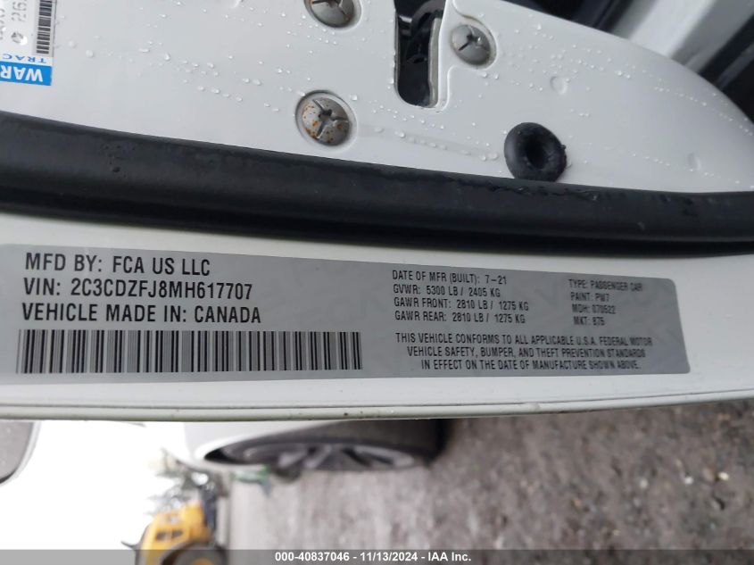 2021 DODGE CHALLENGER R/T SCAT PACK - 2C3CDZFJ8MH617707