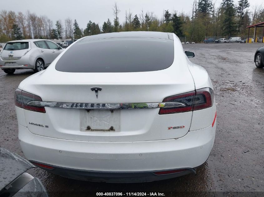 2015 Tesla Model S 70D/85D/P85D VIN: 5YJSA1H25FFP74370 Lot: 40837096