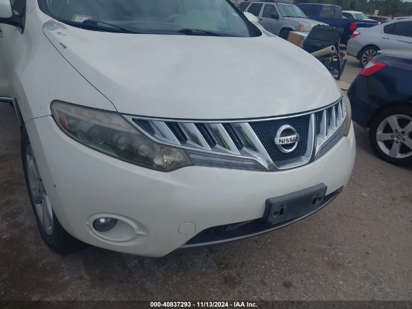 2010 Nissan Murano Sl VIN: JN8AZ1MU6AW010256 Lot: 40837293