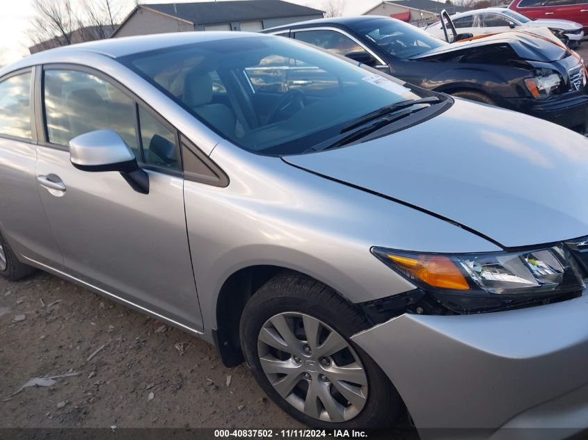 2012 Honda Civic Lx VIN: 19XFB2F5XCE050385 Lot: 40837502