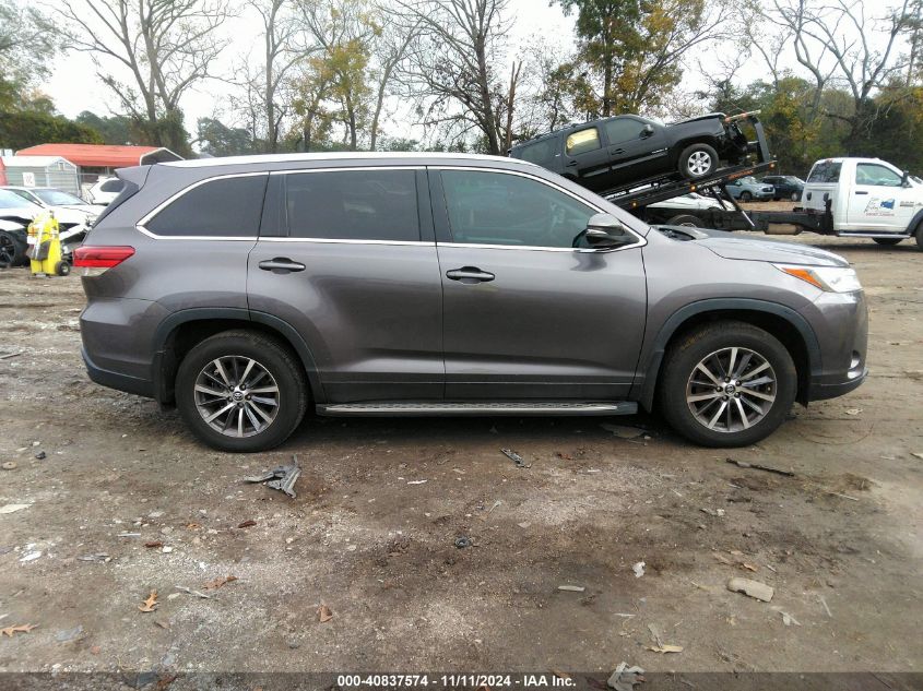 2019 Toyota Highlander Xle VIN: 5TDJZRFH0KS579731 Lot: 40837574