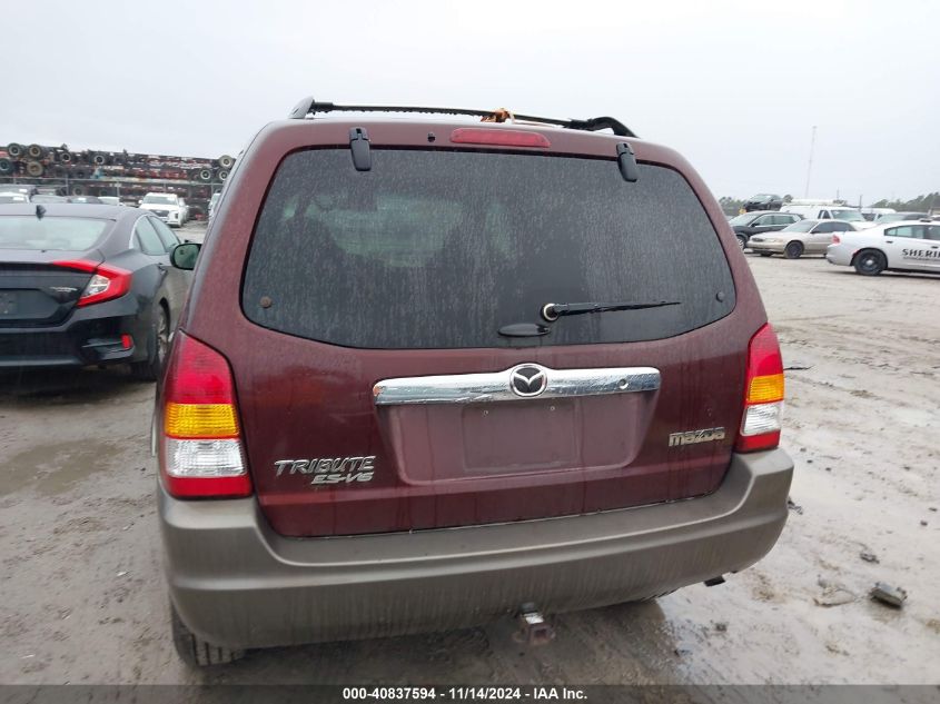 2001 Mazda Tribute Es V6/Lx V6 VIN: 4F2CU09111KM56334 Lot: 40837594