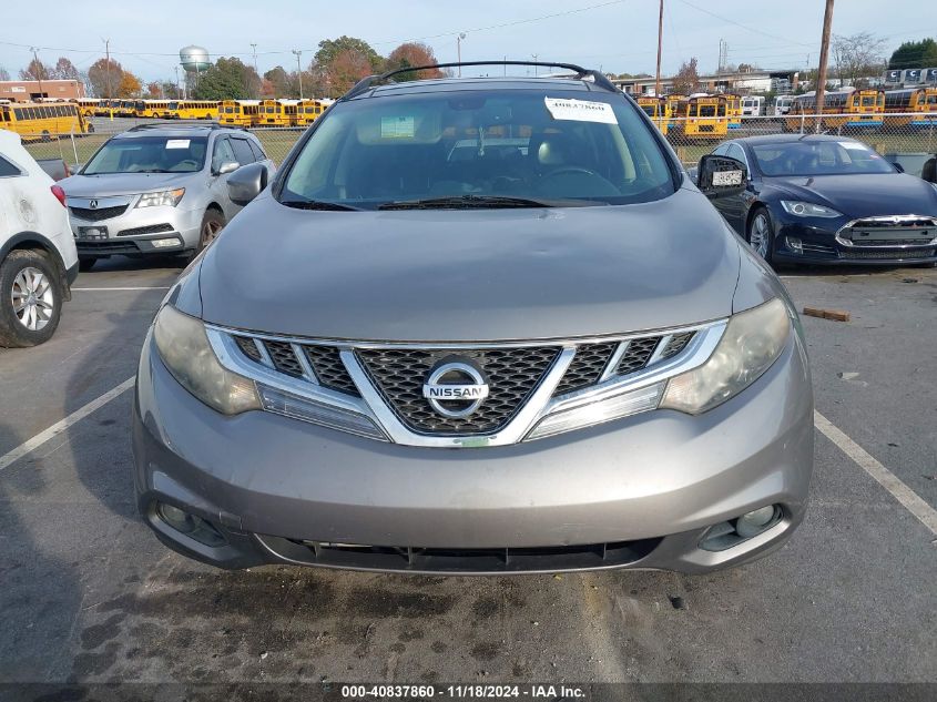 2012 Nissan Murano Sl VIN: JN8AZ1MWXCW240306 Lot: 40837860