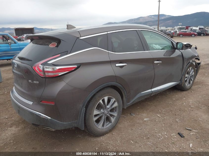 2017 Nissan Murano Sl VIN: 5N1AZ2MH0HN102060 Lot: 40838104