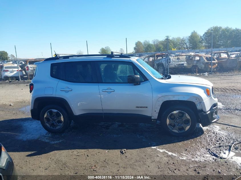 2016 Jeep Renegade Sport VIN: ZACCJAAT2GPD82772 Lot: 40838116