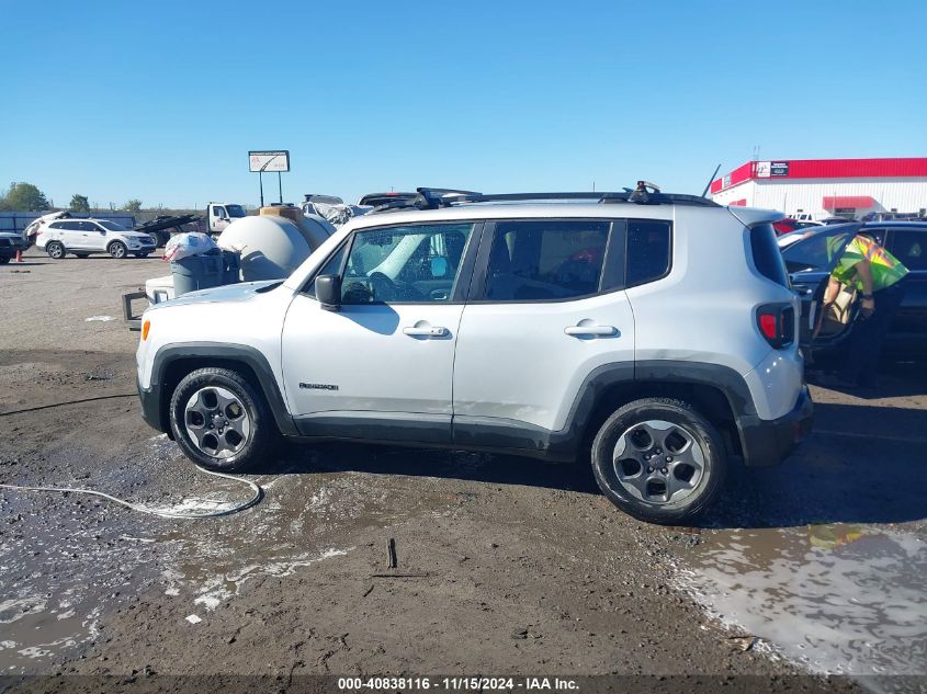 2016 Jeep Renegade Sport VIN: ZACCJAAT2GPD82772 Lot: 40838116