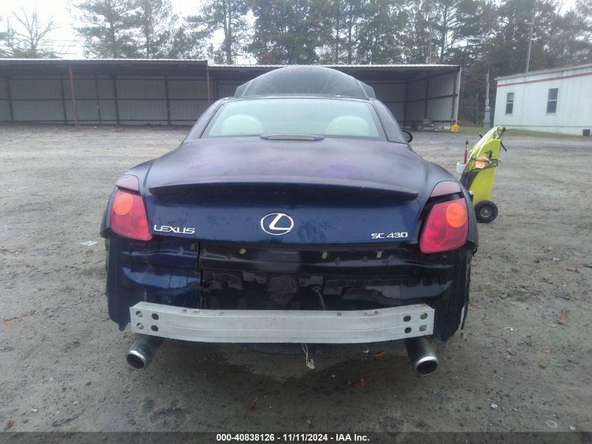 2003 Lexus Sc 430 VIN: JTHFN48Y630047971 Lot: 40838126