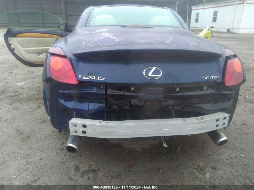 2003 Lexus Sc 430 VIN: JTHFN48Y630047971 Lot: 40838126