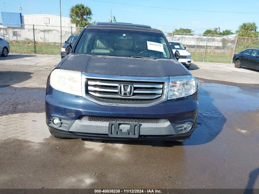 2012 Honda Pilot Ex-L VIN: 5FNYF3H57CB039726 Lot: 40838238