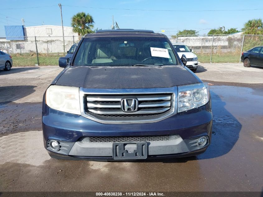 2012 Honda Pilot Ex-L VIN: 5FNYF3H57CB039726 Lot: 40838238